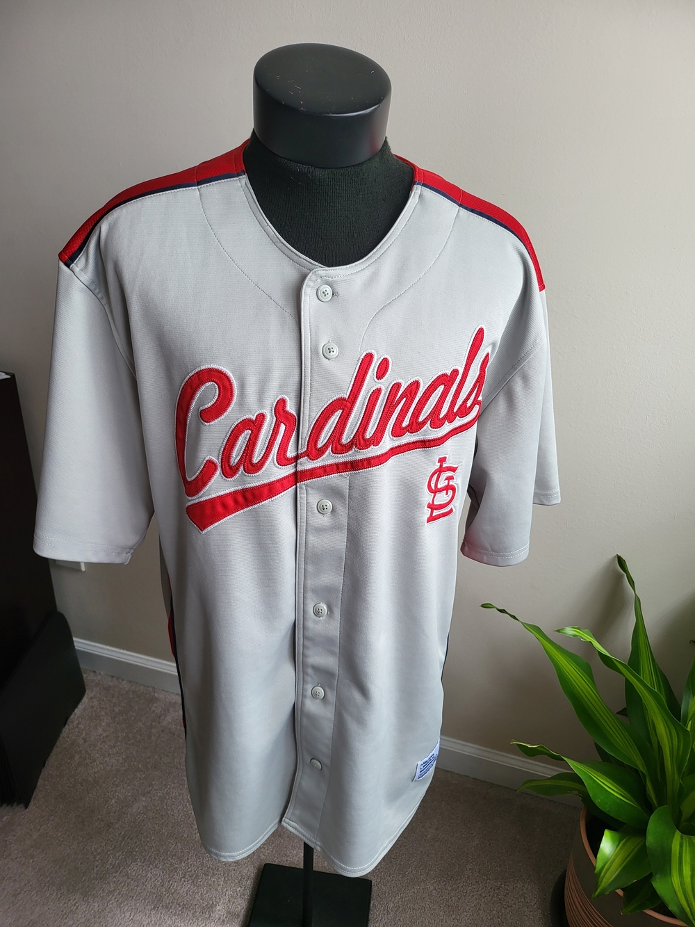 St. Louis Cardinals Men’s Baseball Jersey - Gray/Red